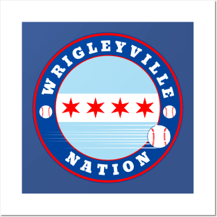 Wrigleyville Nation Round Logo Posters and Art